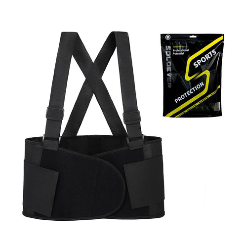 Work Back Brace for Men & Women, Adjustable Lower Back Support Belt with Suspenders for Back Pain Relief, Moving Construction Warehouse Heavy Lift...