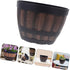 Outdoor Planter Home Cactus Indoor Style Garden Wooden Multi-Functional Flower Pots Bucket Wood Plant Bonsai Storage Round Whiskey Resin Container...
