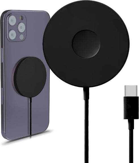 MMOBIEL Magnetic Wireless Charger 15W Compatible with MagSafe iPhone 15/14/13/12 Series, AirPods 3/2/Pro, Apple Watch All Series, Samsung Galaxy B...