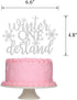 Silver Glitter Winter Onederland 1st Birthday Cake Topper - Winter Wonderland Cake Decorations...