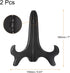 uxcell 2pcs 7" Easel Plate Holder, Wood-like Plastic Folding Display Stand Black for Decorative Picture Frame...