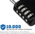 RESET-060 4 Digit Combination Lock Outdoor Padlock for School Gym Sports Locker Fence Toolbox Gate Suitcase Hasp Black...