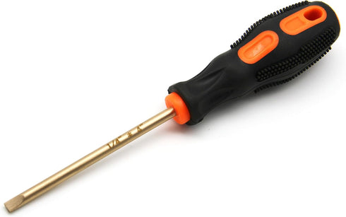Non Sparking 1/4 Inch Flat Screwdriver, 4 Inch Working Length, Beryllium Bronze Copper Non Spark...