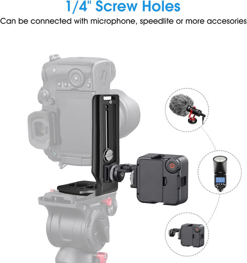 DSLR Camera L Bracket Vertical Horizontal Switching Tripod Quick Release Plate Compatible with Canon Nikon Sony DJI Osmo Ronin Zhiyun Stabilizer T...