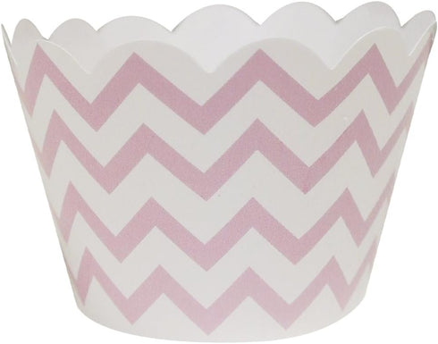 Wrapables Standard Size Chevron Cupcake Wrappers (Set of 20), Pink...