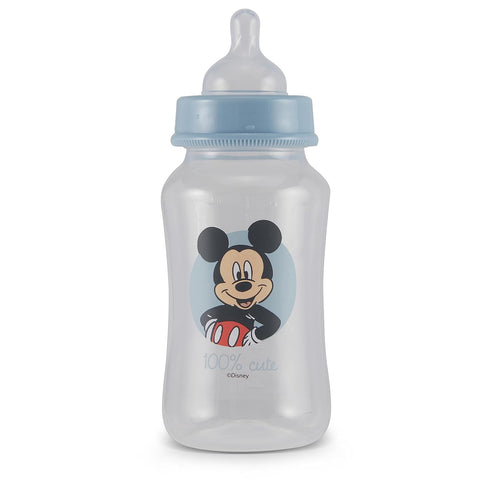 Disney Mickey Mouse Baby Bottles 11 oz for Boys or Girls | 2 Pack of Infant Hourglass Shaped Bottles with cover for Newborns and All Babies | BPA-...