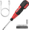 ORIA Rechargeable Cordless Screwdriver, Electric Screwdriver Set, Power Screwdriver, Small Repair Tool Kit with LED Light, 10 Bits, 1/4'' Bit Hold...