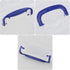 2 Packs Plastic Stackable Storage Boxes with Transparent Lid and Deep Blue Handle, Hold 8 Quart...
