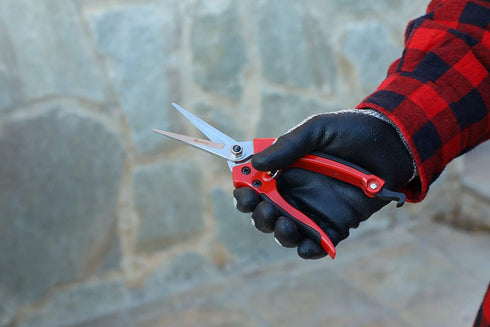 Kamikaze Pruning Shears One Hand KM-13. Semi-professional Pruning Shears. 15mm Hand Pruners. Curved Garden Scissors. Garden Snips and Pruning Snip...