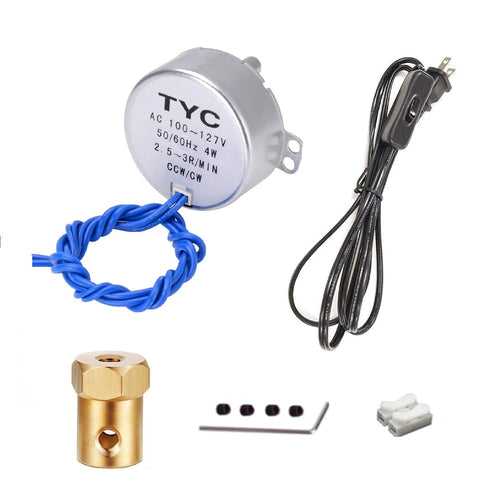 Electric Synchronous Synchron Motor 50/60Hz AC 100~127V 4W CCW/CW for Hand-Made, School Project, Model or Guide Motor...