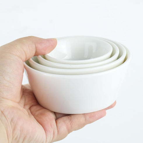 Porcelain Pinch Bowls Set of 4, Multi-size Round Mini Bowls for Meal Prep, Sauces, Dippings, Condiments...