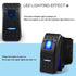 Waterproof Marine Boat Rocker Switch Toggle 12V 24V, 5 Pin SPST ON-Off Switch 12V/20A 24V/10A Blue LED Light, with Jumper Wires Set for Car Marine...