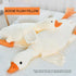 19.5 Inches Goose Stuffed Animal Stuffed Goose Plush White Swan Throw Pillow Toy (White, 19.5")...