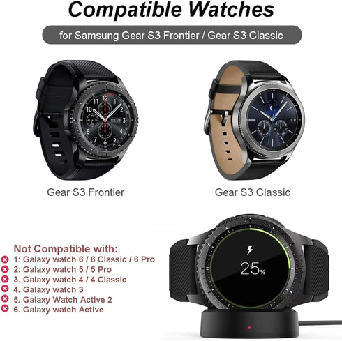 Emilydeals Gear S3 Charger, Gear S3 Smart Watch Charging Cradle Dock for Samsung Gear S3 Classic/Frontier Smart Watch (2-Pack)...