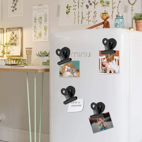 VNDUEEY 20 Pack Black Fridge Magnets, Refrigerator Magnets, Magnetic Clips Heavy Duty, Magnet Clips for Whiteboard Locker Photo Displays on Home& ...