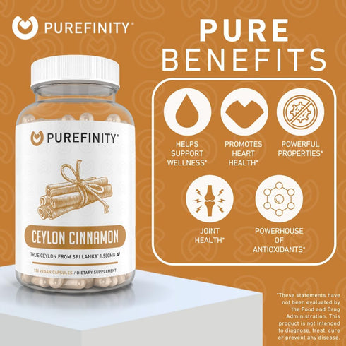Ceylon Cinnamon Capsules – True Antioxidant Supplement from Sri Lanka Bark, Powerful Alternative to Pills or Tablets – 1500 mg, Vegan, Non-GMO, 15...