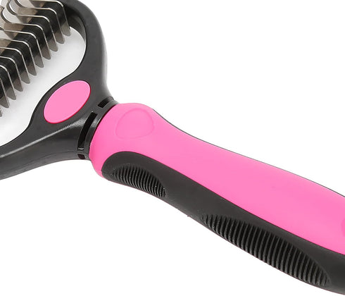 Undercoat Rake For Dogs,Double-Sided Dog Brush for Shedding,Dogs/Cats Professional Deshedding Brush,Removes Mats Tangled & Thinning Hairs with No ...