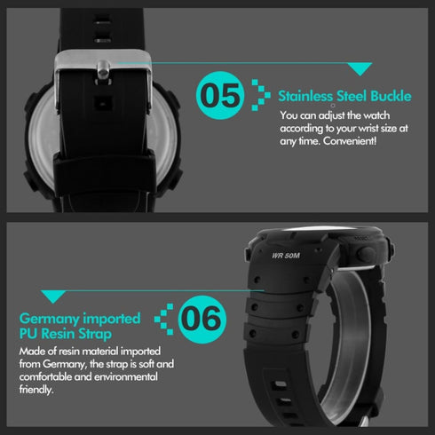 Mens Digital Sports Watch LED Screen Large Face Military Watches for Men Waterproof Casual Luminous Stopwatch Alarm Simple Army Watch...