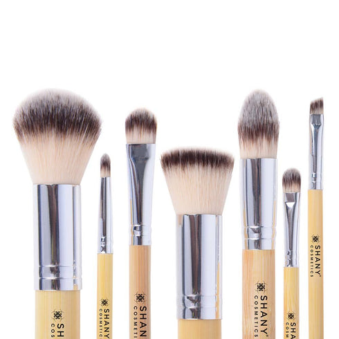 SHANY Makeup Brushes - I love Bamboo - 7pc Petite Pro Bamboo Make up brush set with cosmetics brush Carrying Case...