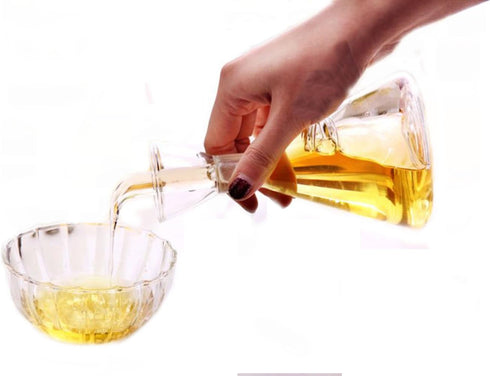 ELETON Olive Oil Dispenser Bottle Glass with No Drip Bottle Spout -Pourer Dispensing Bottles for Kitchen - Olive Glass Dispenser to Control Cookin...