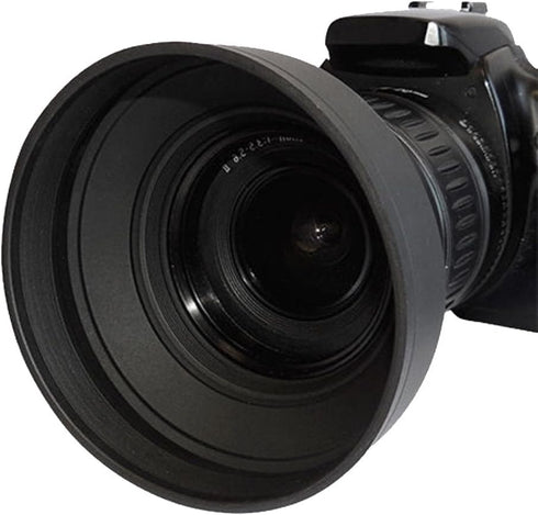 55mm Soft Rubber Lens Hood for Sony Alpha a7, Alpha a7 II, Alpha a7 III Camera with 28-70mm Lens, a6600 Camera with 18-135mm Lens...