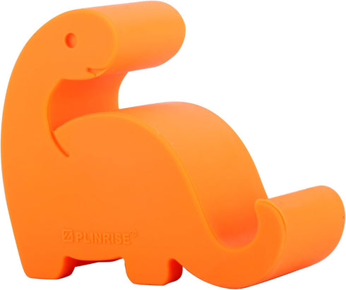 Plinrise Animal Desk Phone Stand, Update Dinosaur Silicone Office Phone Holder, Creative Phone Tablet Stand Mounts, Size:1.3" X 3.0" X 2.7" (Orang...