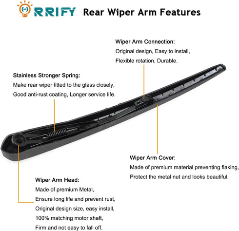 Rear Windshield Wiper Arm Blade 20825881 for Cadillac SRX 2010-2016, for Cadillac CTS 2010-2014 Back Windshield Wiper Assembly...
