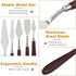 Artist Painting Knives Set - 5 Pieces Painting Knives Stainless Steel Spatula Palette Knife Oil Painting Accessories Color Mixing Set for Oil, Can...