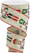 2.5" Nutcrackers Royal Ribbon: Cream (10 Yards) - Nutcracker Christmas Wired Edge Ribbon by Expressions RGA134364...