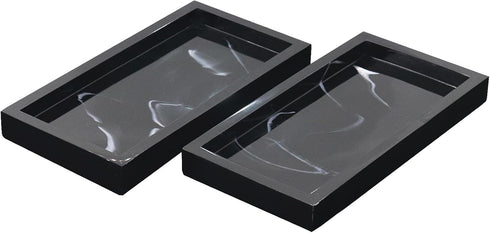 Bathroom Vanity Tray: Toilet Tank Tray Black Marble Bathroom Tray Countertop and Vanity Tray Resin Tray Vlack Vanity Tray...