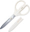 Kokuyo Saxa Glueless Scissors, White, 3D Blade, Symmetrical Handle for Both Right-hand and Left-hand, with Safety Cap, Japan Import (HASA-P280W)...