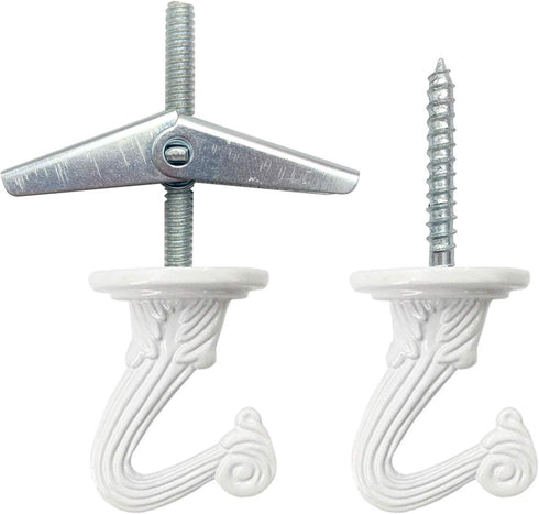 GoodtoU 10 Sets Ceiling Hooks Heavy Duty Swag Hook with Hardware for Hanging Plants Ceiling Installation Cavity Wall Fixing White...