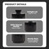 3" x 3" marble salt celler with lid 3.5oz, herb pot & candy bowl for modern kitchen countertop, trinket jewelry dish decorative container (Black)...