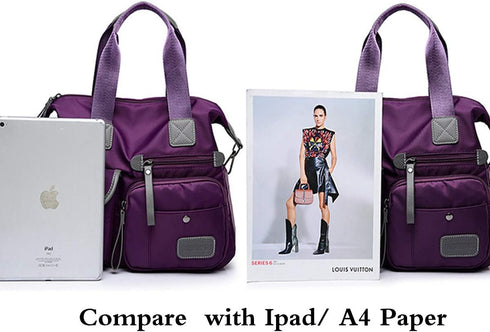 Women Ladies Multipocket Nylon Hobo Top-handle Bags Shoulder Crossbody Bag Totes Satchels Handbags and Purses…...