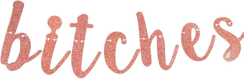 I'm 50 Bitches Banner, 50th Birthday Party Decor, Funny 50 Years Old Birthday Banner, Women's 50th Birthday Party Decorations (Rose Gold)...