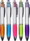 Stylus Pens for Touch Screens, Medium Point Pens with Crystals for Women and Kids Black Ink Pen with Stylus Ballpoint Pens with Comfort Grip for T...