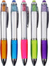 Stylus Pens for Touch Screens, Medium Point Pens with Crystals for Women and Kids Black Ink Pen with Stylus Ballpoint Pens with Comfort Grip for T...