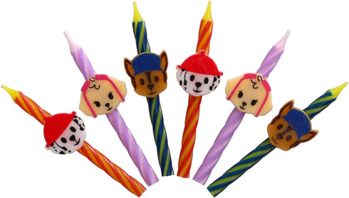 PAW Patrol Birthday Cake Candles | 6 Birthday Candles for Cake Decorations, Red, Pink, Blue Candles Featuring Chase, Marshall, Skye | Cake Toppers...
