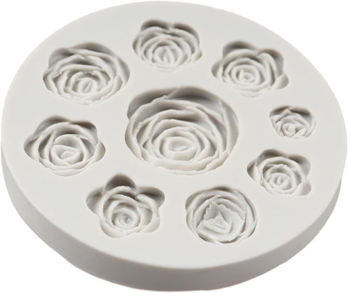 Rose Flower Silicone Mold Flower Fondant Chocolate Candy Molds For Flower Cake Decoration Cupcake Topper Sugar Craft Polymer Clay Gum Paste...