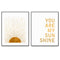 Sun Rise Art, You Are My Sunshine, Kid Room Wall Decor, Boho Sun Wall Art, Minimalist Art, Boho Art Print, Modern Art, Sun Print, Set of 2 Prints ...