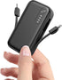 Small Portable Charger with Built-in Cables - 15W QC3.0 Fast Charing USB C Power Bank 5000mAh, Portable External Battery Pack for iPhone 15/14/13 ...