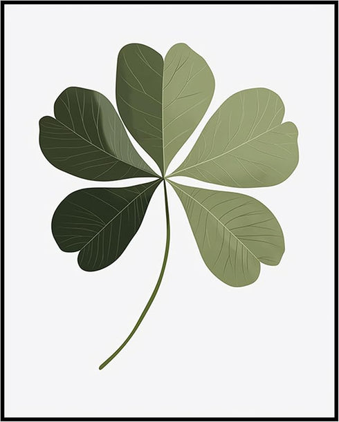 Posterizer 1 pcs-minimalist four-leaf clover sweet design poster 4-Floral & Botanical Art- Gift for Men Women Entrepreneur Teens -Chic Home Decor-...