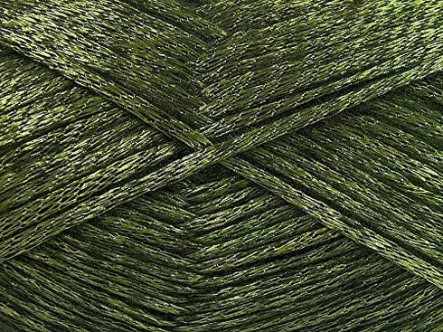 Glam Universe Metallic Shine Fuzzy Wool Nylon Blend Yarn 100 Grams, 250 Yards - Green, Black......