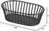 G.E.T. 4-31892 Black 8.5" x 5.5" Stackable Tuscan-Style Oblong Wire Basket Iron Powder Coated Wire Baskets Collection...