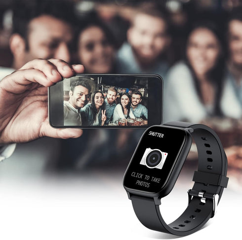 Smart Watch for Men Women Compatible with iPhone Samsung Android Phone 1.69 inch Full Touch Screen IP68 Waterproof Bluetooh Fitness Tracker Heart ...