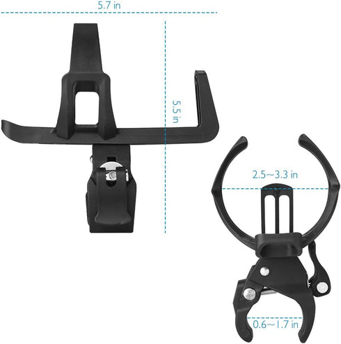 Accmor 2pcs Bike Water Bottle Holders No Screws, Universal Bike Cup Holder, 360 Degree Rotatable Bike Water Bottle Cage, Water Bottle Holders for ...