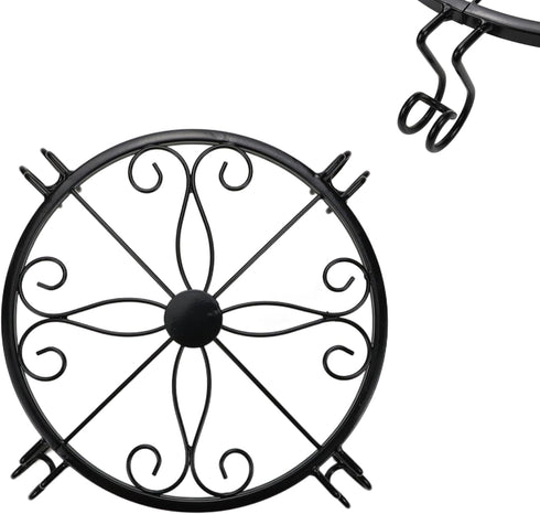 Black Original Patented Plant Stands for Flower Pot,Round Wrought Iron Flower Planter Pot Stand, Corner Gardening Pumpkin Stand...