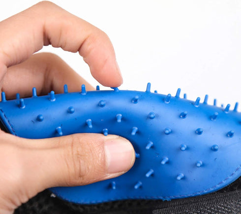 NC Pet Grooming Glove, Silicone Dogs/Cats Brush Comb Deshedding Hair Gloves, Dogs Bath Cleaning Supplies, Perfect for Dog & Cat with Long & Short ...