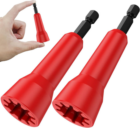 2Pcs Wire Nut Twister, Wire Twister Tool with 1/4inch Chuck, Wire Nut Driver Multifunctional Wire Twister Spinner Connector Socket Electrician Too...