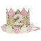 2nd Baby Birthday Crown Flower Tiara Headband 2 Year Old Birthday Party Hat Hairbands Princess Photo Props Birthday Decorations Baby Photography G...
